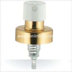 China Golden perfume pump sprayer with white cap, Golden pump sprayers supplier