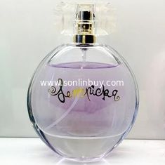China Stock high quality transparent brand perfume spray bottle 100ml cosmetic glass bottles supplier