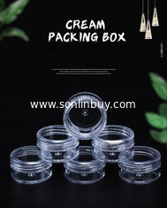 China Wholesale 3g 5g 10g 15g 20g 25g 30g 40g High Transparent cream jars Plastic PS Eyeshadow cream cosmetic packaging boxes supplier