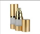 15ml-100ml Airless Pump Acrylic Bottle Golden Color With Frost Body Aluminium Cap