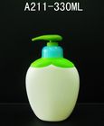 330ml Leaves shape PE Shampoo bottle, plastic shampoo bottle for children shower gel