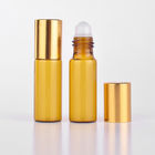 5ml amber glass roll on perfume eye cream oil package bottle with plastic steel roller for person care