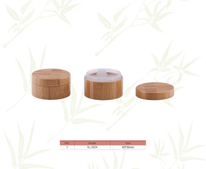 Cosmetic Cheek powder case in Bamboo