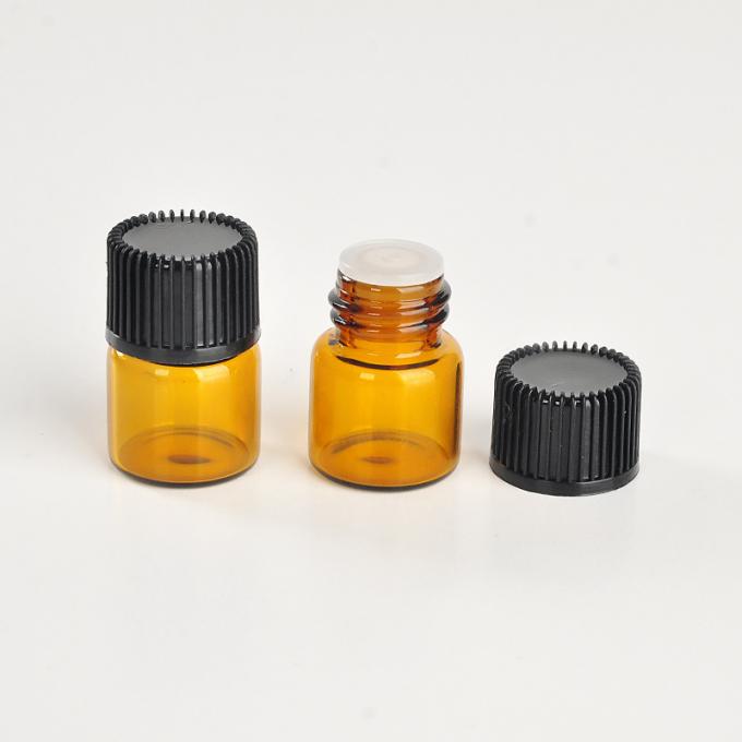 1ml amber glass package bottles, 1ml cosmetic glass sample vial