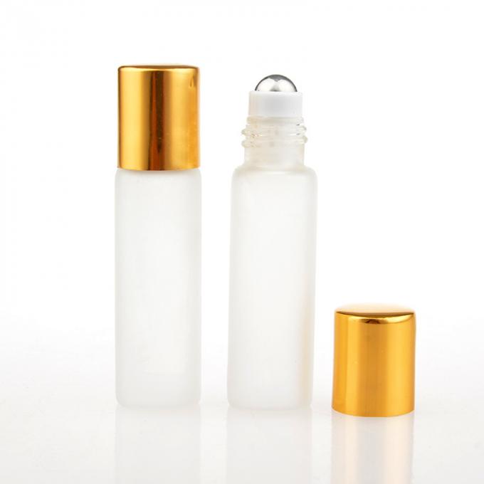 Upscale 5ml Frosting Glass Essential Oil Roll On Bottle for Cosmetic Package fragrance container