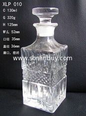 China Square glass perfume bottles with crystal cover supplier