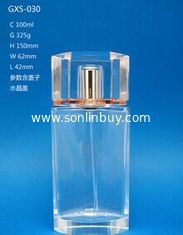 China 100ml New style Fasion high transparent perfume crystal bottle supplier