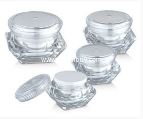 China 15g 30g 50g Crystal Diamond Transparent Acrylic Bottles Cream Jars supplier