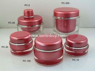 China 5g-200g Round Acrylic Bottles Jars Cosmetics Cream Jars Packaging Manufacturer supplier