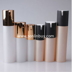 China 15ml 30ml 50ml Cosmetic Round Plastic Acrylic Lotion Airless Bottle supplier