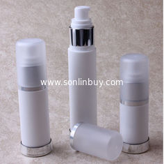 China 15ml,30ml,50ml Milk White PP Lotion Bottle Plastic Airless Bottles for Emulsion supplier