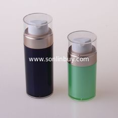 China 1oz 2oz 30ml 50ml Plastic Acrylic Airless Pump Bottles Double Wall Airless Containers supplier