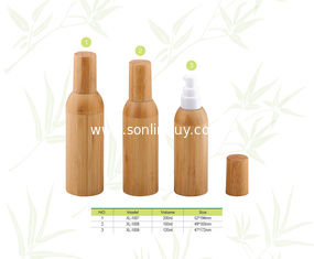 China Wholesales 120ml/150ml/200ml Bamboo Cosmetic bottles, bamboo cosmetic packaging bottles supplier