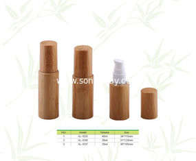 China 20ml/30ml/40ml Empty bamboo cosmetic bottles, bamboo lotion pump bottles supplier
