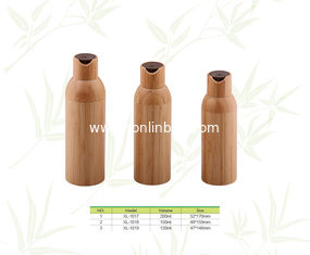China Plastic cosmetic packaging in bamboo, Bamboo plastic cosmetic bottles supplier