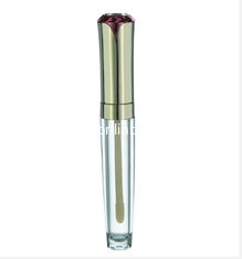 China Plastic lip gloss tube with diamond flower heads, Plastic lip gloss tube for cosmetic supplier