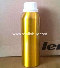 China Empty 300ml golden silver aluminium bottle with white caps supplier