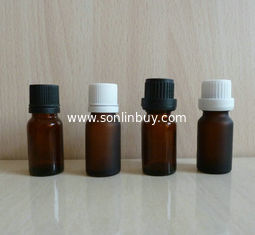 China 10ml  amber green frosting essential oil glass bottles, dark glass vial with plastic cap supplier