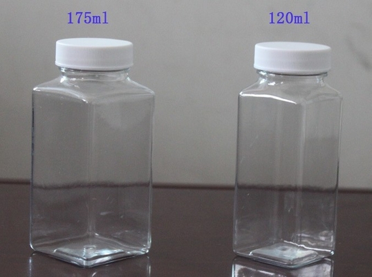 China Factory sale 120ml, 175ml PET bottle, Transparent square plastic bottle, Clear PET bottle supplier