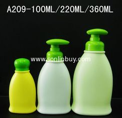 China 100ml/220ml/360m new conical shape children bottles, PE shampoo bottle with pump head supplier