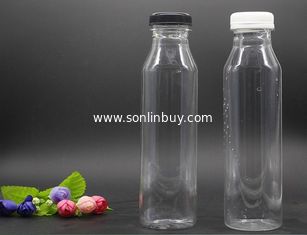 China Custom-made 400ml round transparent PET beverage bottles supplier