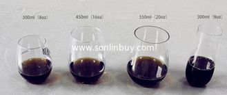 China 450ml(16oz) plastic clear wine cup, 450ml no foot clear wine bottle, PET Tritan Clear Cup supplier