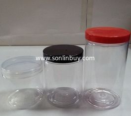 China 400ml 500ml 700ml transparent PET plastic food cans tea cans candy jars supplier