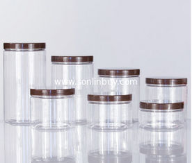 China 200ml-1200ml  soft cork sealed transparent PET bottle Sugar Honey Plastic Jars supplier