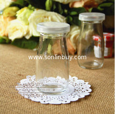 China 200ml glass milk bottle for yogurt storage containers supplier