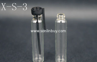 China 3ml Transparent plug sample test tube bottle 3ml sample glass test vial supplier