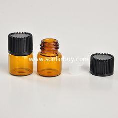 China 1ml amber glass package bottles, 1ml cosmetic glass sample vial, cosmetic test packing bottle,1ml reagent glass bottle supplier