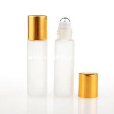 China Upscale 5ml Frosting Glass Essential Oil Roll On Bottle for Cosmetic Package fragrance container supplier