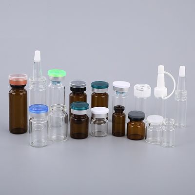 quality  Available 2ml-30ml glass brown tube bottle Transparent ampoule bottle freeze-dried powder bottle Brown glass bottle sample glass vial factory