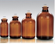 Amber moulded injection vials for antibiotics/Amber glass bottle