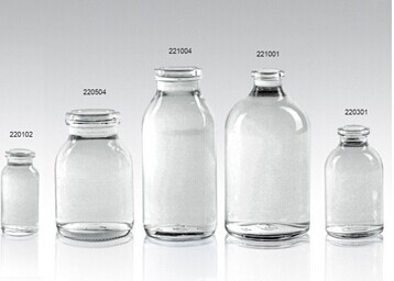 Clear infusion medical Glass Bottles