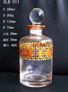 280 ml Hot sale cylindrical spice bottles of crystal cover