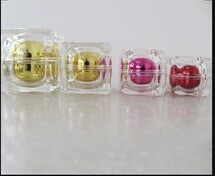 15g 30g 50g Crystal Double Wall Rounded Square Acrylic Cream Jar and Bottles
