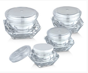 15g 30g 50g Crystal Diamond Transparent Acrylic Bottles Cream Jars