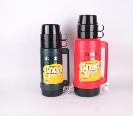 Double cover 1.8 L thermos plastic vacuum flask thermos bottle