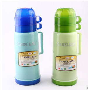 1.0 L plastic vacuum flask glass tank vacuum thermos outdoor traveling bottle