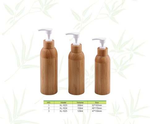 Wholesales Bamboo cosmetic packaging, bamboo bottles for shampoo and cosmetic