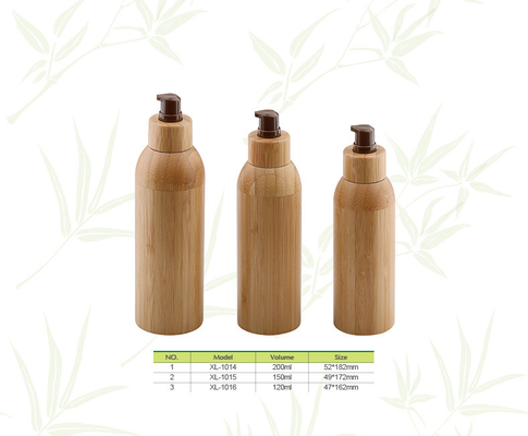 New Cosmetic packaging in bamboo, Empty bamboo cosmetic bottles