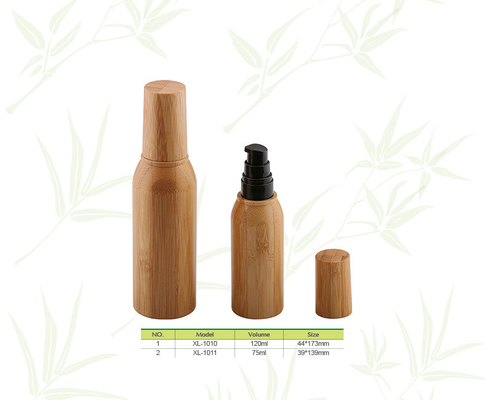 Factory Sale 75ml/120ml cosmetic bottles in bamboo, bamboo cosmetic packaging