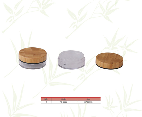 Bamboo Cream Jar, Bamboo cheek powder box