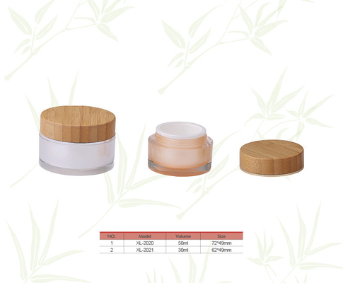 30ml/50ml Natural Bamboo Cosmetic Cream Jars