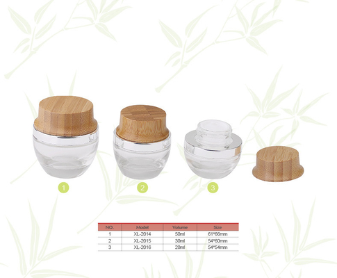 20ml/30ml/50ml Cosmetic Cream Jars in Bamboo Material