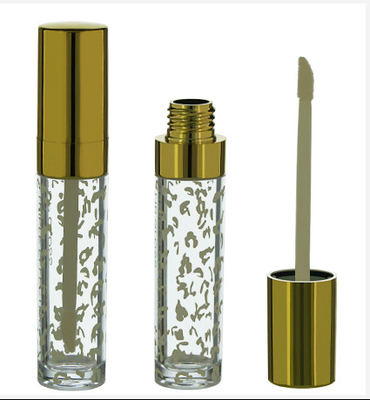 Gold Clear Lip Gloss Tube, Gold lip gloss tube, Gold lip gloss container