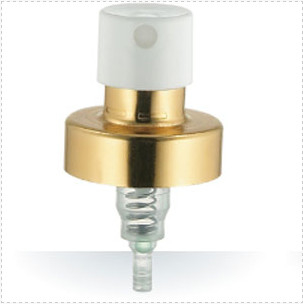 Golden perfume pump sprayer with white cap, Golden pump sprayers