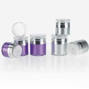 Double wall plastic cream jar with inner PP botter, Double wall plastic cream jars
