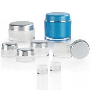 3-200ml thick wall plastic cream jar, high quality plastic cream jars